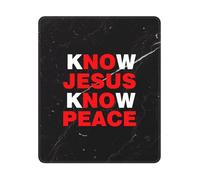 Conoce A Jesús Conoce La Paz Mouse Pad Antideslizante Mousepad Duradero Alfombrilla De Escritorio para Gaming Oficina Pc 25X30Cm