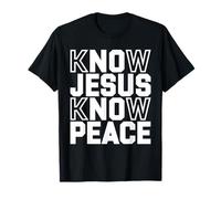Conoce a Jesús Conoce la Paz Religión Dios Iglesia Cristiano Camiseta