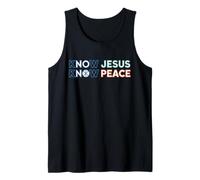 Conoce a Jesús Conoce la Paz Religión Dios Iglesia Cristianos Camiseta sin Mangas