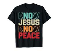 Conoce a Jesús Conoce la Paz Religión Dios Iglesia Regalos Cristianos Camiseta