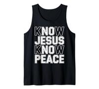 Conoce a Jesús Conoce la Paz Religión Dios Iglesia Regalos Cristianos Camiseta sin Mangas