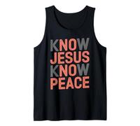 Conoce a Jesús Conoce la Paz Religión Iglesia Dios Cristiano Camiseta sin Mangas