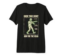 Conoce a tu Enemigo Divertido Zombie Survival Horror Gamer Camiseta Premium