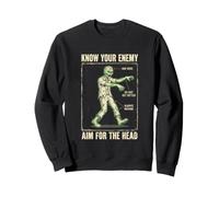 Conoce a tu Enemigo Divertido Zombie Survival Horror Gamer Sudadera