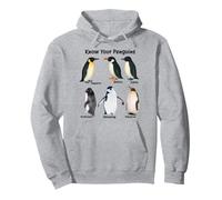 Conoce a Tus pingüinos Tipos de pingüinos Amantes de los Animales Marinos Sudadera con Capucha