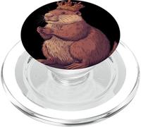 Conoce al divertido castor con disfraz de Rey Corona PopSockets PopGrip para MagSafe