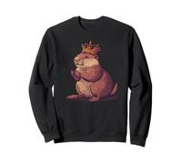 Conoce al divertido castor con disfraz de Rey Corona Sudadera