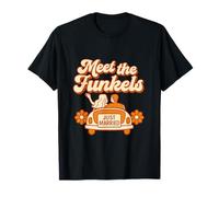 Conoce el gráfico de los años 70 de Funkels Just Married Bridal Party Camiseta