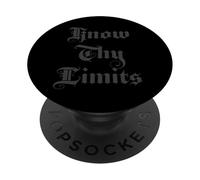 Conoce Tus límites Tipografía Medieval gótica PopSockets PopGrip Adhesivo