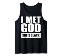 Conocí a Dios Ella es Negra Graciosa Camiseta sin Mangas
