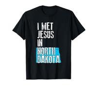 Conocí a Jesús en Dakota del Norte - Novedad Cristiana Camiseta