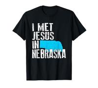 Conocí a Jesús en Nebraska - Novedad Cristiana Camiseta