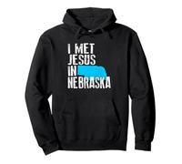 Conocí a Jesús en Nebraska - Novedad Cristiana Sudadera con Capucha
