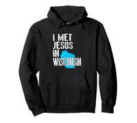 Conocí a Jesús en Wisconsin - Novedad Cristiana Sudadera con Capucha