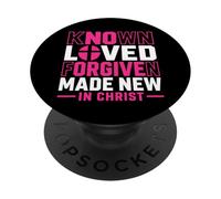 Conocido Amado perdonado Hecho Nuevo en Cristo Fe Cruz Cita PopSockets PopGrip Adhesivo