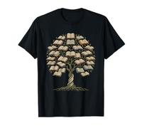 Conocimiento Crecimiento Árbol Bibliófilo Amante De Libros Biblioteca Arte Camiseta