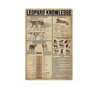Conocimiento del leopardo Conocimiento satánico Letreros de hojalata Infografías satánicas Pósteres retro Símbolos satánicos Placas guía Decoración de pared para el hogar Club Bar Habitación 12