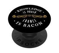 Conocimiento Divertido Poder Francia Tocino Meme PopSockets PopGrip Adhesivo