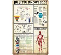 Conocimientos de Jiu Jitsu, carteles de hojalata, infografías de wakeboard, carteles de lectura, guía para jugadores de wakeboard, placas, decoración de pared para el hogar, la habitación y el club, 3
