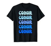 Conor Retro Name Stack Design Camiseta, Hombre, Negro, 5XL
