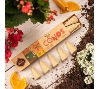 Conos Ámbar y Naranja Sagrada Madre Revitalizante - Conos Artesanos - 8 Conos Hechos de Forma Artesanal en Argentina