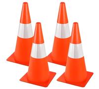Conos de advertencia de 30 cm, 4 conos de tráfico, apilables, para actividades al aire libre y eventos festivos