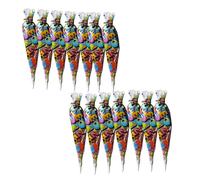 Conos de Chuches para Cumpleaños - Pack 15 o 25 Unidades - Bolsas de Dulces Variados para Fiestas Infantiles, Regalos, Piñatas y Eventos - Surtido de Golosinas Coloridas (mediano, 2125, gramo)