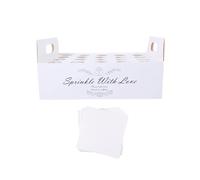 Conos de confeti y caja de soporte para aniversario, boda, celebración, 20 agujeros, color blanco