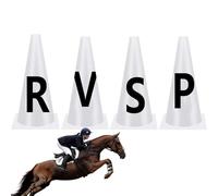 Conos de Entrenamiento de - Marcadores ecuestres, Accesorios para Caballos, Herramientas estables para Montar al Aire Libre | Kit de Ejercicios con Etiquetas con muelles para la configuración de