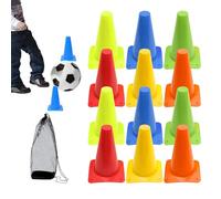 Conos de Entrenamiento Deportivo - 12 Piezas Mini Marcadores de Entrenamiento, Ligero, Conjunto De Ejercicio Multifuncional, Práctico para Entrenamiento En Equipo | con Colores Flexibles para