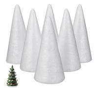 Conos de Espuma de en Forma de Cono, artesanales, Color, para árbol de Navidad, Mesa y decoración de Flores, 6 Unidades, cm