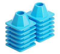 Conos de fútbol para entrenamiento, 12 piezas, 10 x 5 cm, campo apilable | Cono deportivo de entrenamiento de agilidad para práctica individual, entrenamiento en equipo, ciclismo, motocicleta, tráfico
