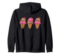 Conos De Helado Cono De Waffle Sundae Chocolate Sudadera con Capucha