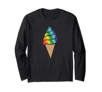Conos de Helado de Helado de Colores arcoíris en un Cono Manga Larga