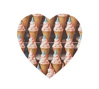 Conos de helado de los años 50 tiempo imanes de nevera reutilizables, pegatinas magnéticas divertidas, fuertes y pequeños, imanes decorativos en forma de corazón, mini imán para nevera para pizarra