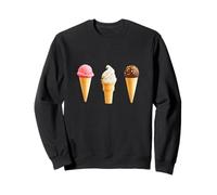 Conos de Helado: Fresa, Vainilla, Chocolate bañado Sudadera