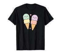Conos de Helado, Lindas Caras de Estilo Kawaii Camiseta