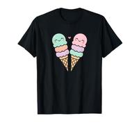 Conos de Helado, Lindas Caras de Estilo Kawaii Camiseta