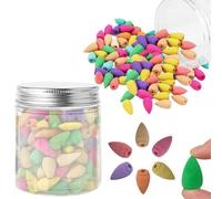 Conos de incienso de reflujo, 100 unidades, aromas naturales hechos a mano, cascada, incienso rosa, té verde, jazmín, lavanda, rosa para reflujo, quemador de incienso, soporte natural