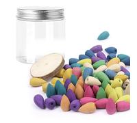 Conos de incienso de reflujo, 50 unidades, aromas naturales hechos a mano, cascada, incienso, rosa, tulipán, jazmín, lavanda, rosa para reflujo, quemador de incienso, soporte natural