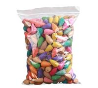 Conos de incienso de reflujo, planta natural de 1,5 x 2,8 cm, cono de incienso de larga duración, purificación de aire, regalo de relajación, mezcla de harina de madera para dormitorios, salas de