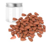 Conos de incienso marrón de reflujo de limón, aroma de larga duración para positividad y aire puro, polvo de madera, aromaterapia para aliviar el estrés, purificador de aire y limpieza, juego de