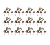 Conos de Pino Artificial Flores Bayas de plástico Tallos de vegetación de plástico para DIY Decoraciones de Navidad Centerajes de Boda Embellidos de s de s de Vacaciones 60 o 120 (12 Sets)