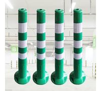 Conos de precaución, conos de carretera, bolardos de seguridad de plástico (paquete de 4), bloqueadores flexibles para espacios de estacionamiento, conos de advertencia para entradas de auto