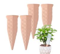 Conos de Riego para Plantas | 4 Piezas Terracota Automáticos - Dispositivos de Autoriego para Macetas | para Plantas de Interior Exterior Huerta Flores Jardín Hogar