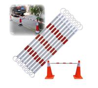 Conos de Seguridad retráctiles Reflectantes Teles Traffic Pole - 4,1-6,56 pies, Juego de 8 Piezas Multicolor, adecuados para Seguridad Vial y Eventos (Rojo y Blanco).
