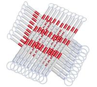 Conos de Seguridad telescópicos Teles Traffic Pole, Ajustables de 1,6 a 3 Metros, Rojos y Blancos, Paquete de 20 Unidades, para Control de multitudes y Seguridad en Eventos.