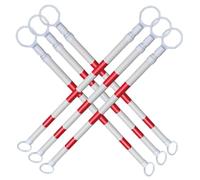 Conos de Seguridad telescópicos Teles Traffic Pole - Paquete de 6 Conos de Seguridad telescópicos, Longitud Ajustable de 1,6 a 3 Metros, para Control de multitudes y Seguridad en Eventos - C