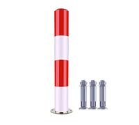 Conos de seguridad vial, bolardo de seguridad redondo, bolardo de seguridad de acero con cinta reflectante para decoración de calles, garajes o zonas sensibles al tráfico.