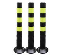 Conos de seguridad vial, bolardo de seguridad vial flexible neator, poste BER de entrada comercial con banda reflectante, conos de precaución de 1, 2, 3, 5, 10 y 12 piezas, para hospitales,